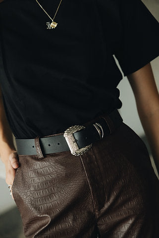 "Overjoyed" leather belt