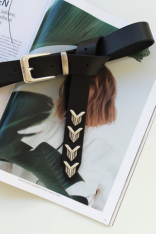 "Paranoid" leather belt