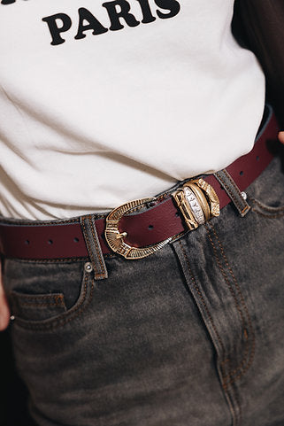 "Deep river woman" leather belt