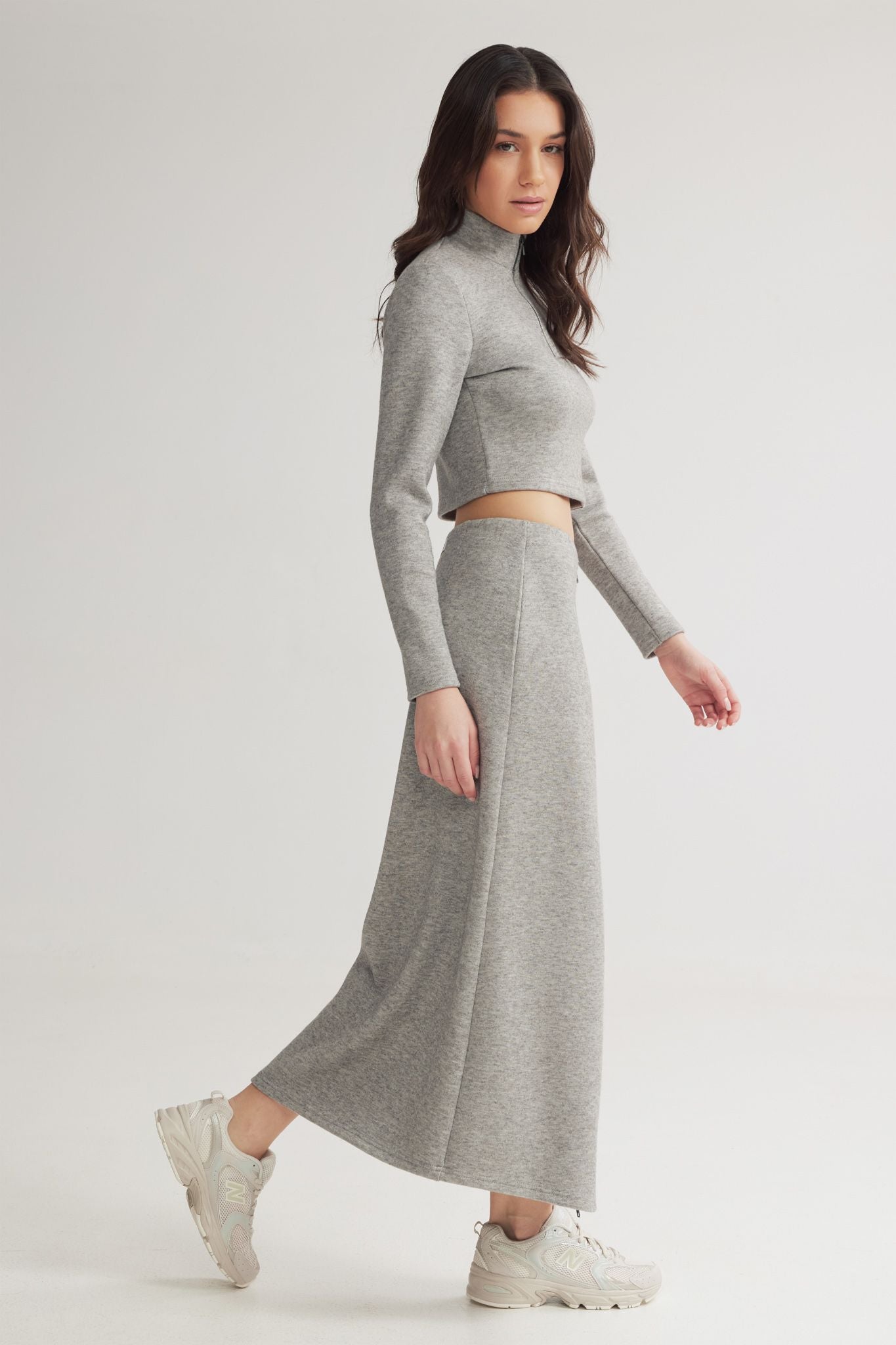 Cheeky Long Skirt Grey